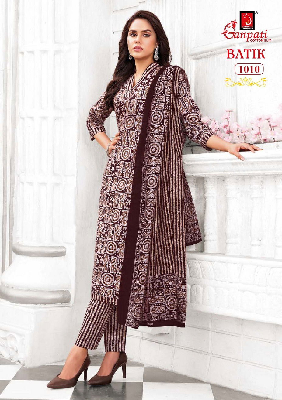 Batik Vol 10 By Ganpati Printed Cotton Kurti With Bottom Dupatta Orders In India